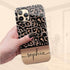 Wild Metallic Leopard Custom Name iPhone Case - Grey